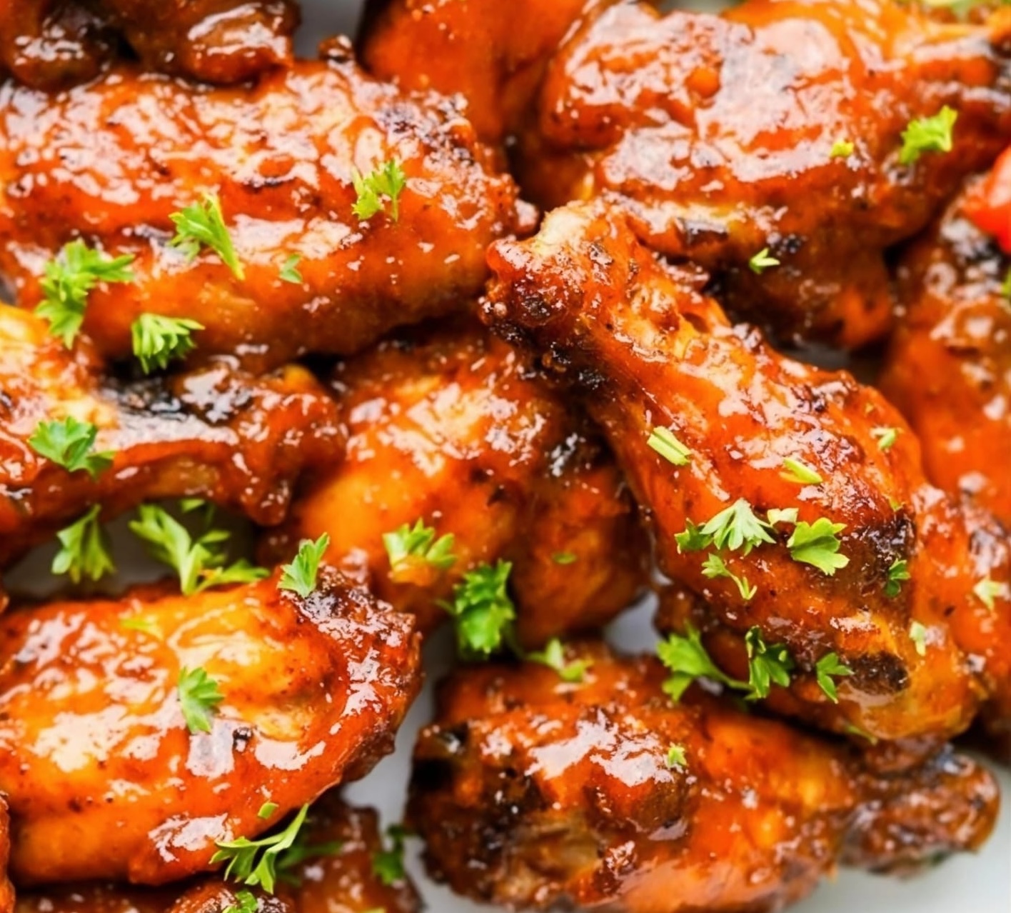 Tender wings smothered in a sweet, smoky barbecue sauce with a finger-licking finish.