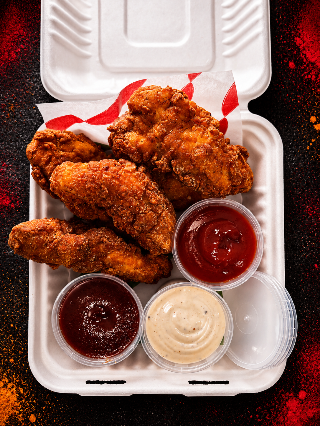 Chicken Tenders x 5 with 3 dips