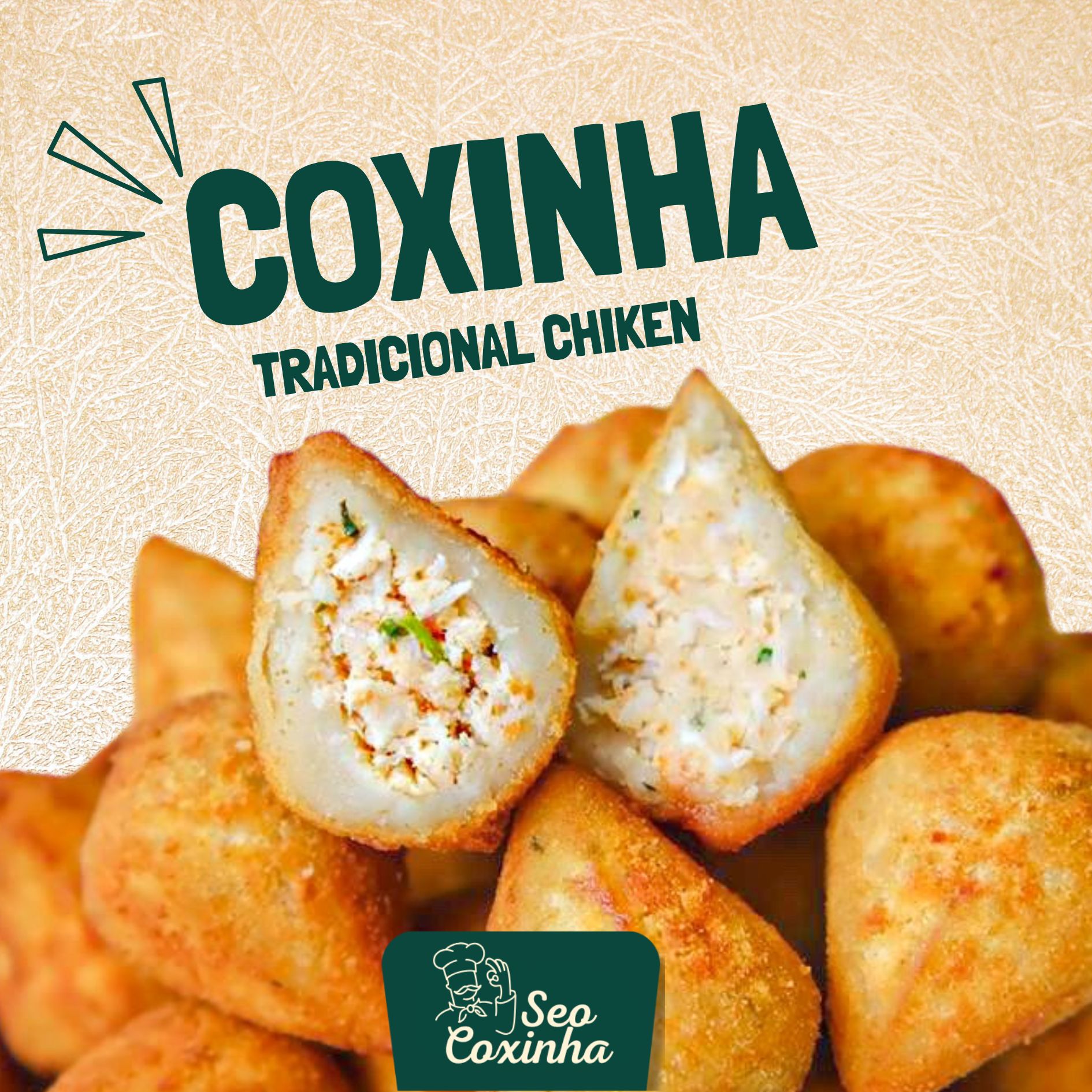 TRADITIONAL CHICKEN COXINHA (COXINHA DE FRANGO)