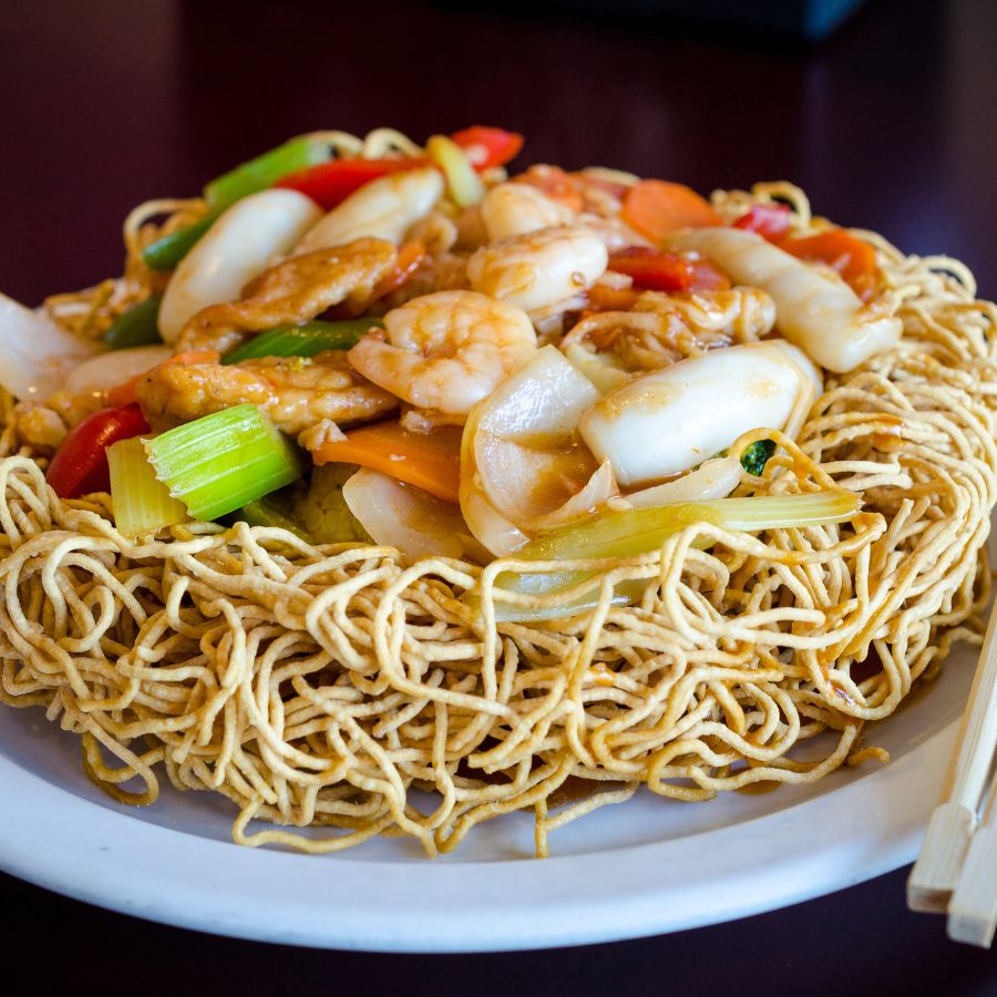 Sautéed Crispy noodles - Nouilles croustillantes sautées