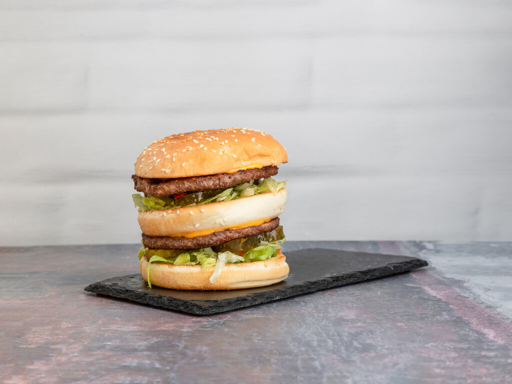 Double Burger and Bread