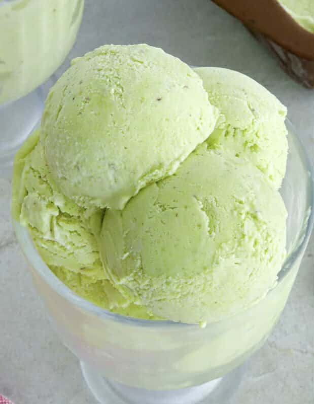 Homemade Avocado Ice Cream