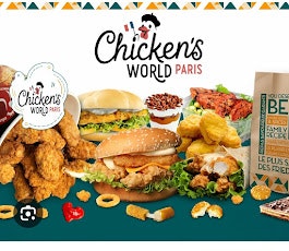  Restaurant fast-food halal à Paris 13 - Wings, Burger, Poulet frit halal,croustillant chez Chicken’s World.