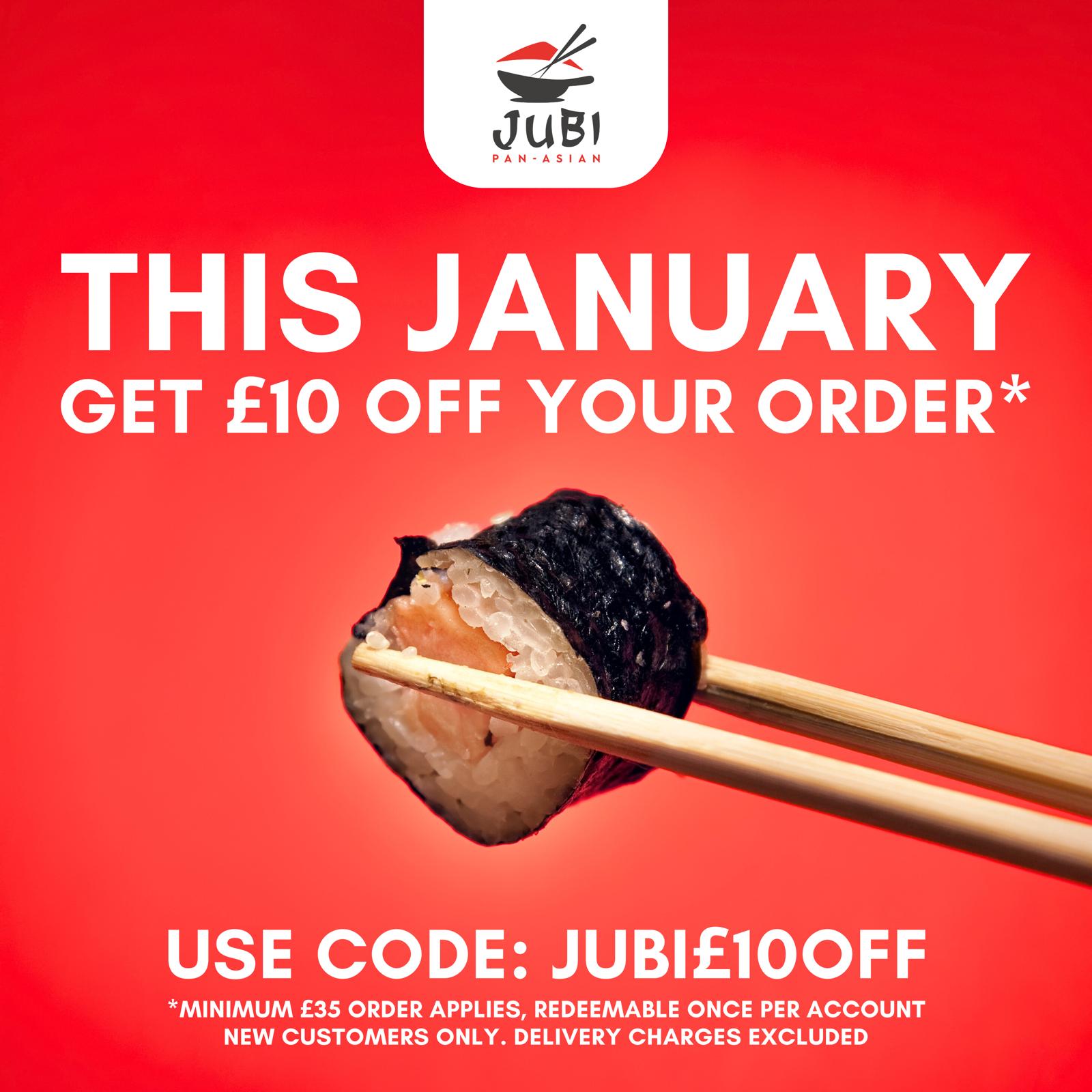 This January Get £10 OFF Your Order