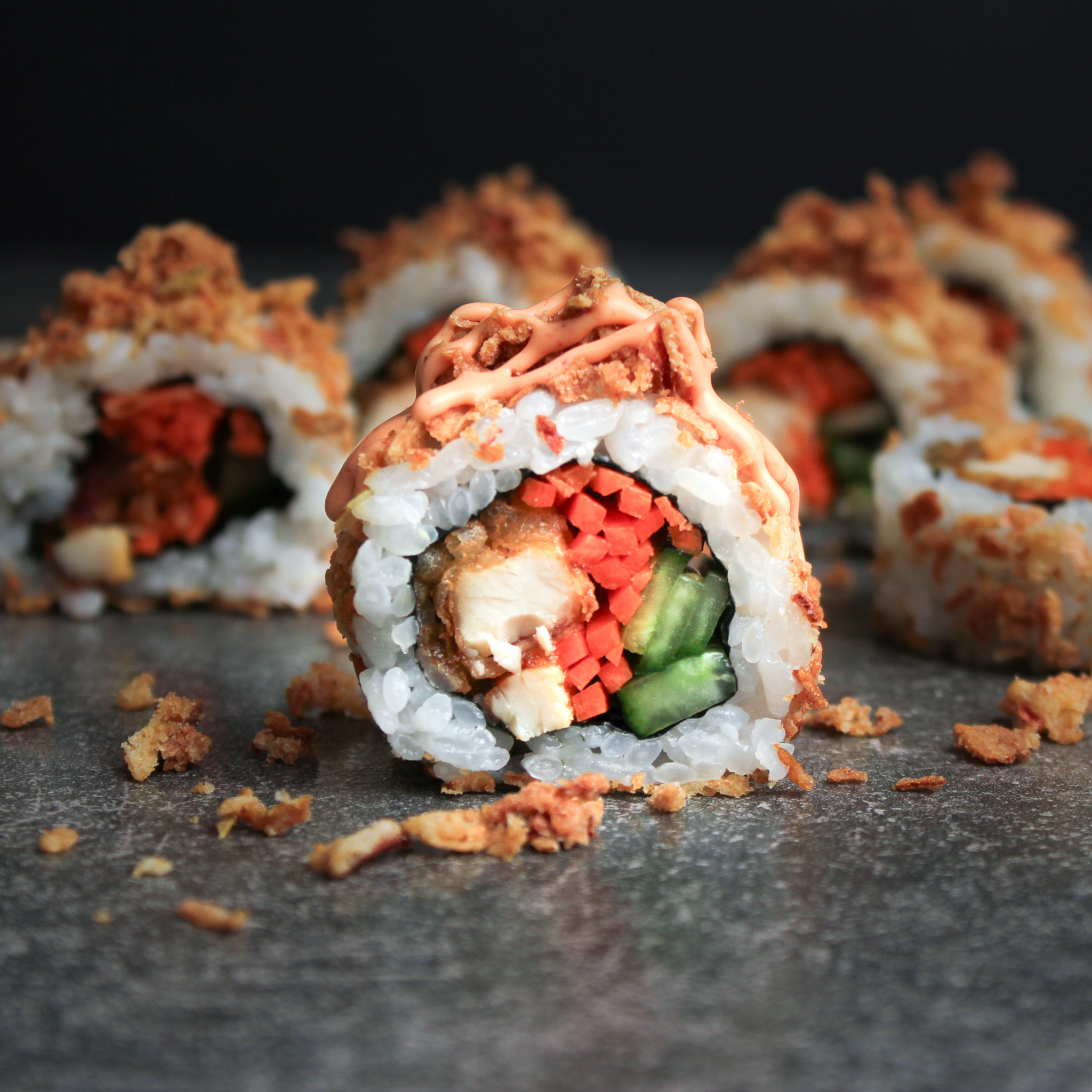 Chicken sushi roll
