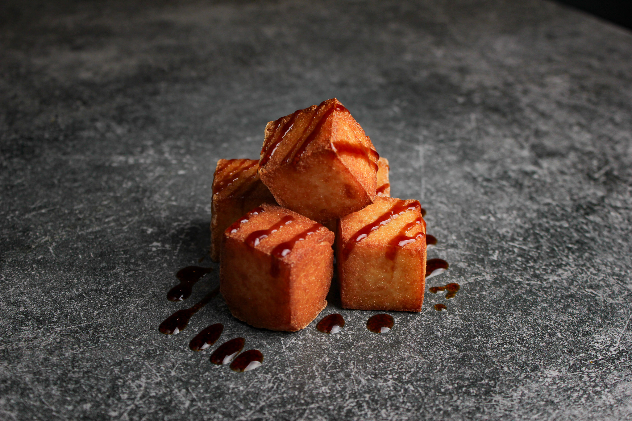 Vegan frendly agadashi tofu snack