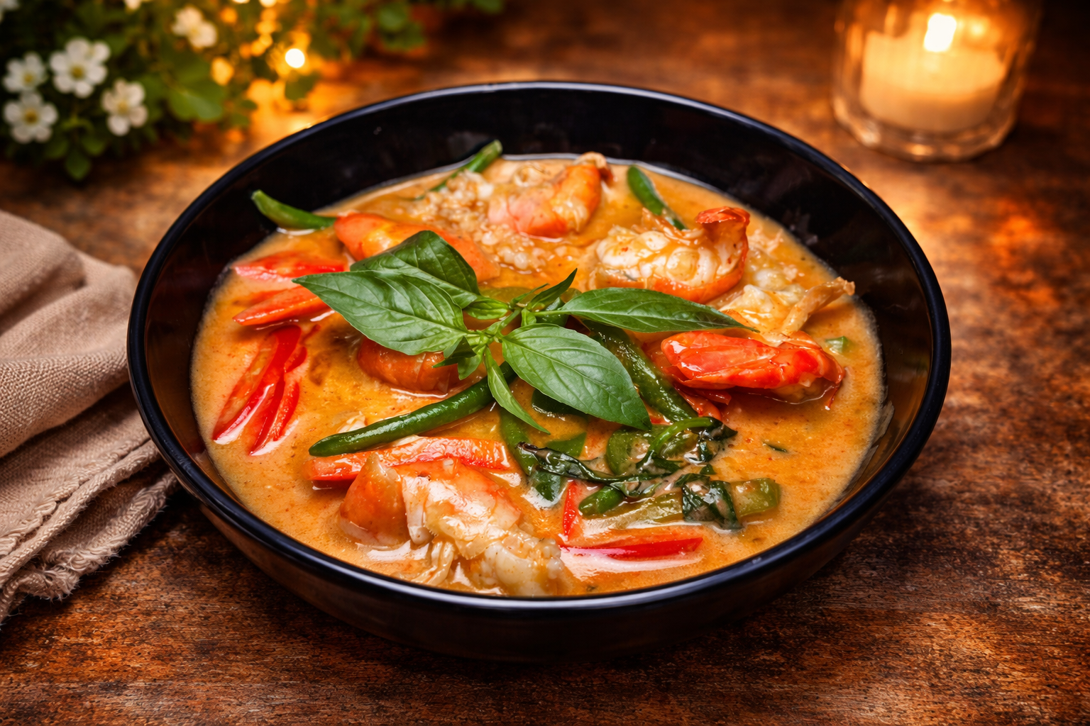 (C8) King Prawn Chu Chi 