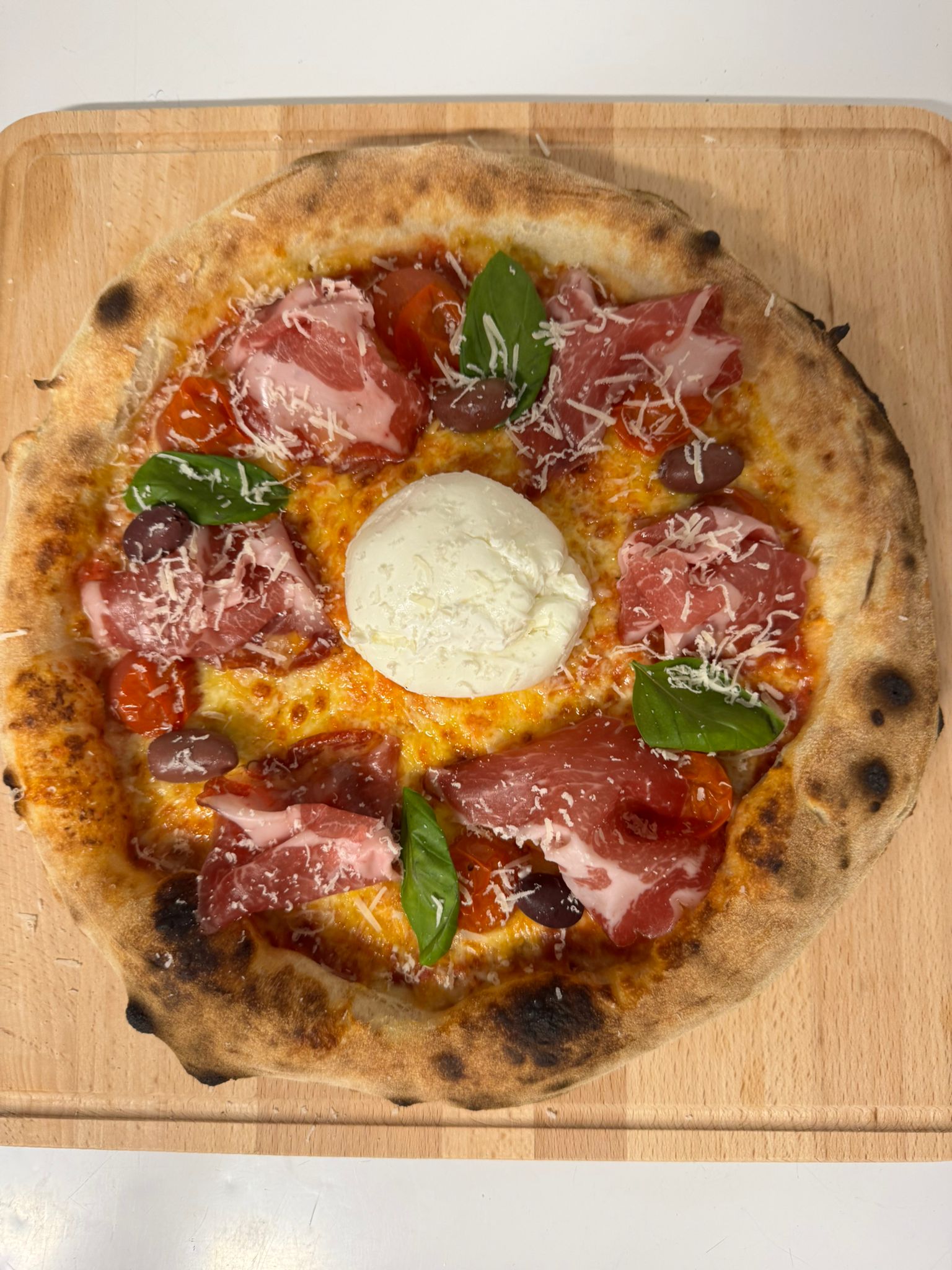 Coppa Stagionata and Burrata Pugliese Pizza