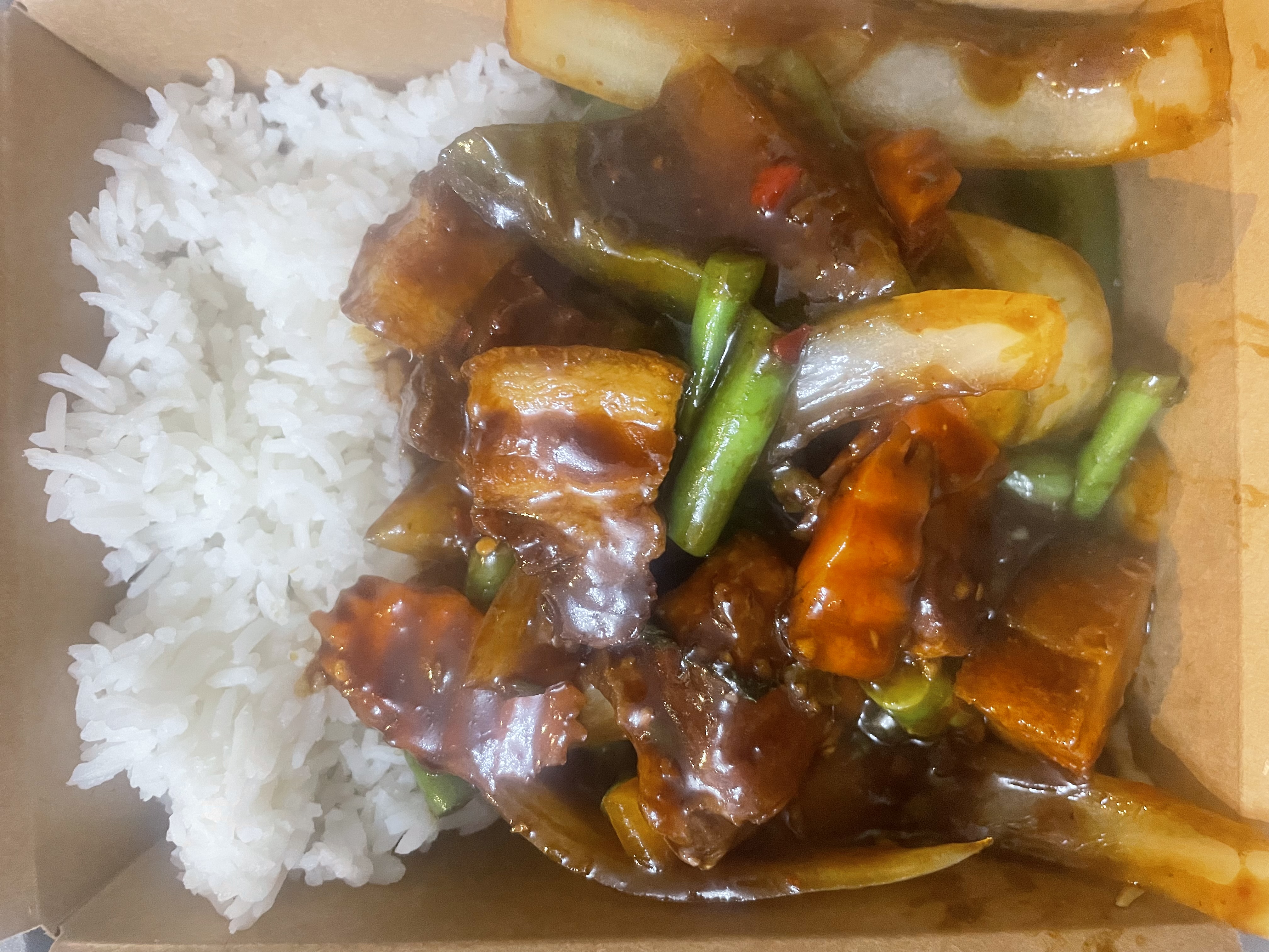 Crispy Pork Belly with Rice